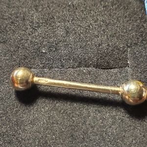 10KT Gold Barbell Tounge Ring
